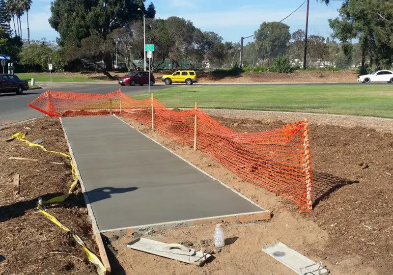 Concrete walkway in San Diego County, CA